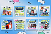 Blue Y2k Fashion Instagram Set, a Social Media Template by Aiyari Graphic (Thumbnail 2 of 5)