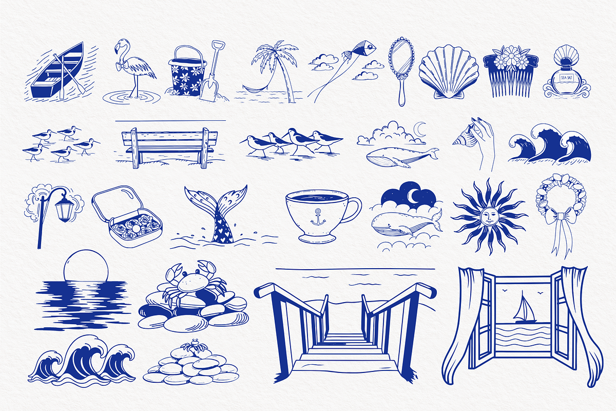 Coastal Clipart Bundle, an Illustration by TatiMockup (Photo 6 of 7)
