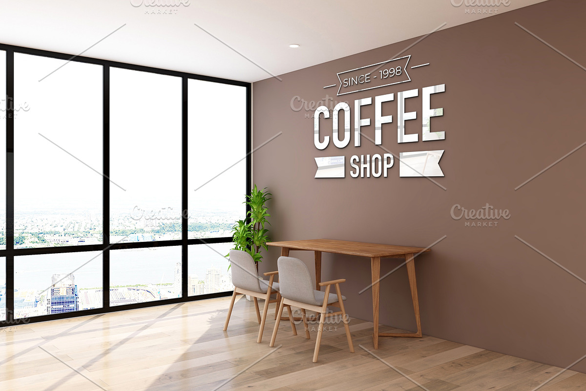 Cafe or Restaurant Wall Mockup, a Product Mockup by Ayy (Photo 5 of 15)