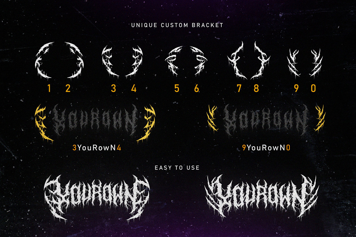 Engaged Mutan | Metal Font, a Blackletter Font by WingBuk (Photo 10 of 13)