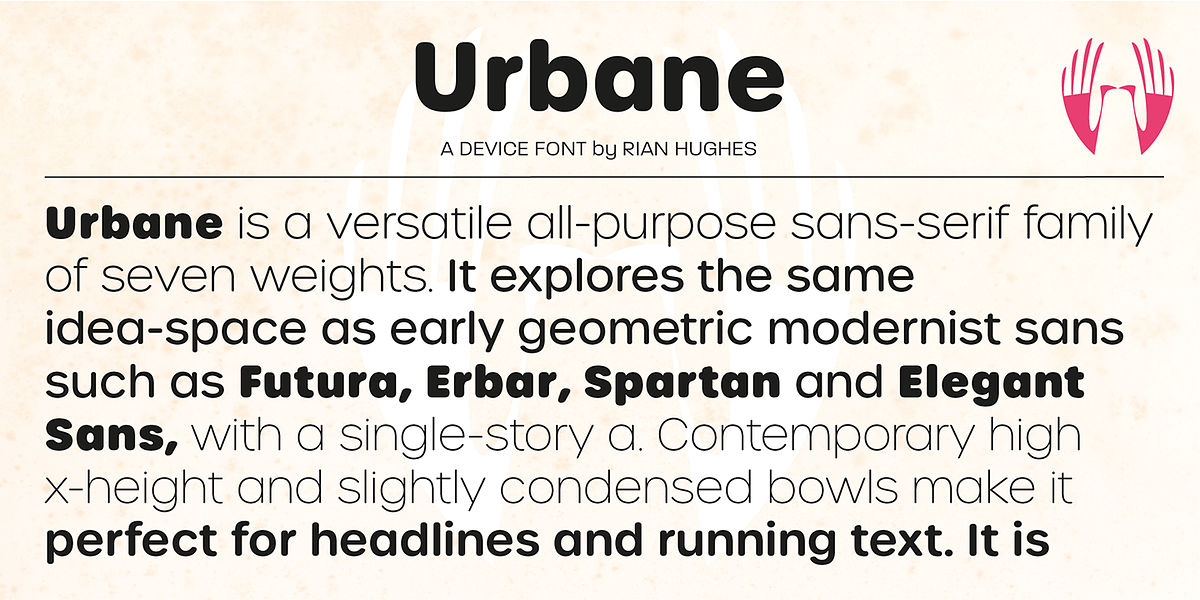 Urbane Rounded, a Sans Serif Font by Device (Photo 4 of 6)