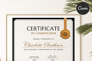 Certificate of Completion CANVA C003