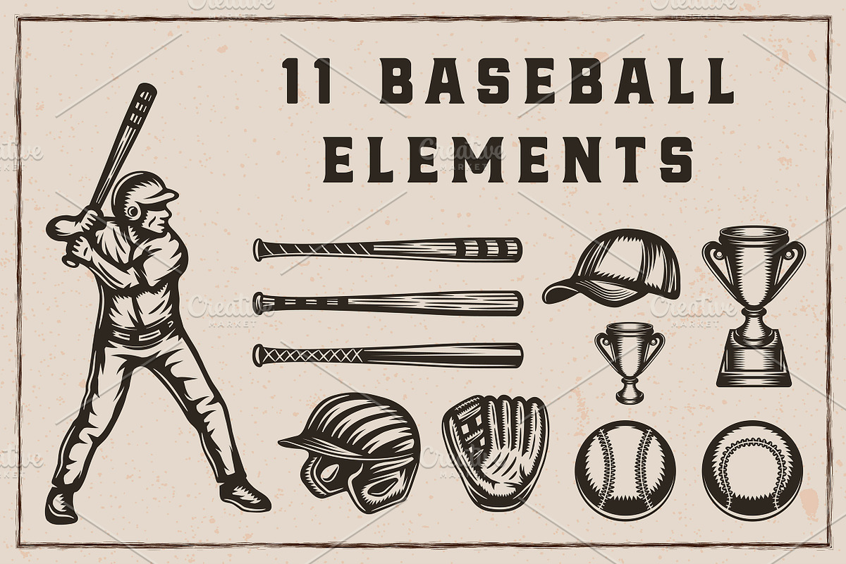 Baseball Bundle, a Branding & Logo Template by AkimD (Photo 5 of 8)