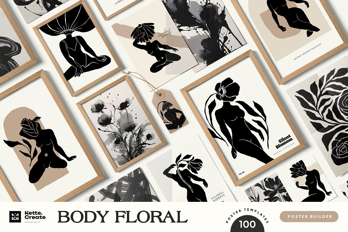 100 | Body Flora Poster Builder, an Object Graphic by KetteCreate (Photo 1 of 20)