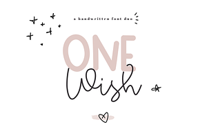 One Wish - Handwritten Font Duo