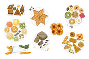 Oriental sweets set + backgrounds, a Food Illustration by Good Studio (Thumbnail 2 of 21)