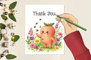 Watercolor Cute Peaches Garden Fruit, an Illustration by Creative Art (Thumbnail 8 of 10)