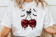 Skull Cherries, Coquette Halloween S, an Illustration by Libby Wishes (Thumbnail 4 of 6)