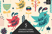 Pattern set with birds and animals, a Pattern Graphic by Yury Velikanov (Thumbnail 1 of 5)