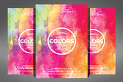 Watercolor Flyer Psd, a Flyer Template by Graphic Templates (Thumbnail 1 of 4)