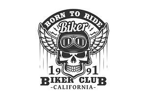 Born to rideб biker club t-shirt, an Illustration by Vector Tradition