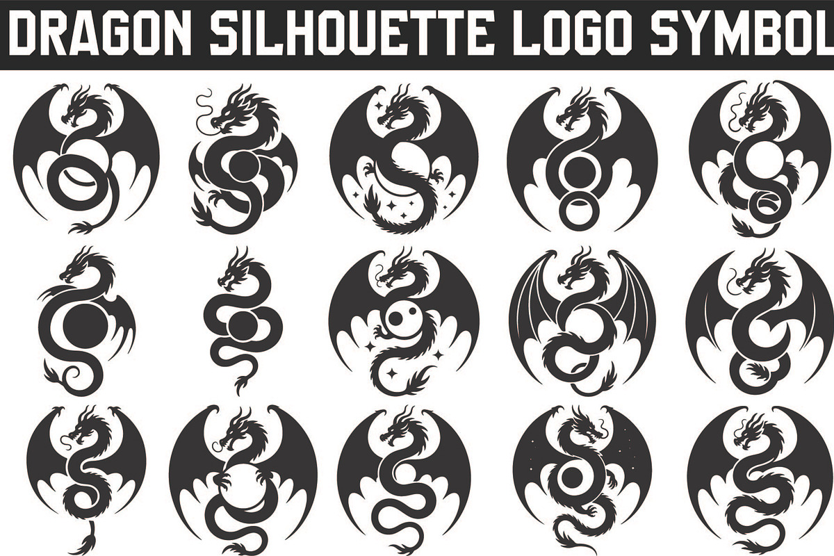 A bold dragon silhouette logo, an Illustration by Amazin_art (Photo 1 of 16)