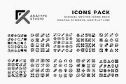 Minimal Icons Pack, a Solid Icon by Akatype Studio (Thumbnail 1 of 3)