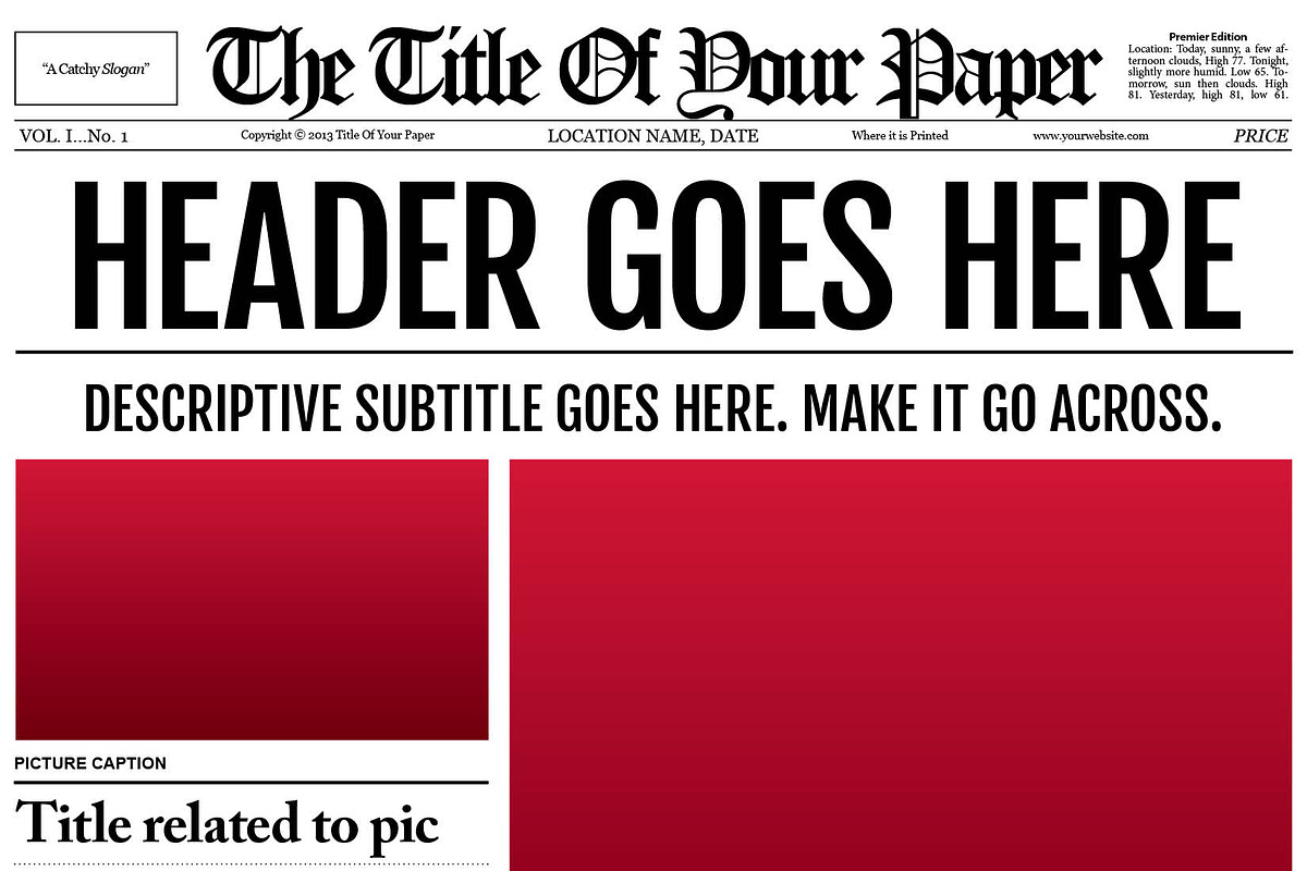 Old Style Newspaper Template, a Magazine Template by Newspaper Templates (Photo 2 of 11)