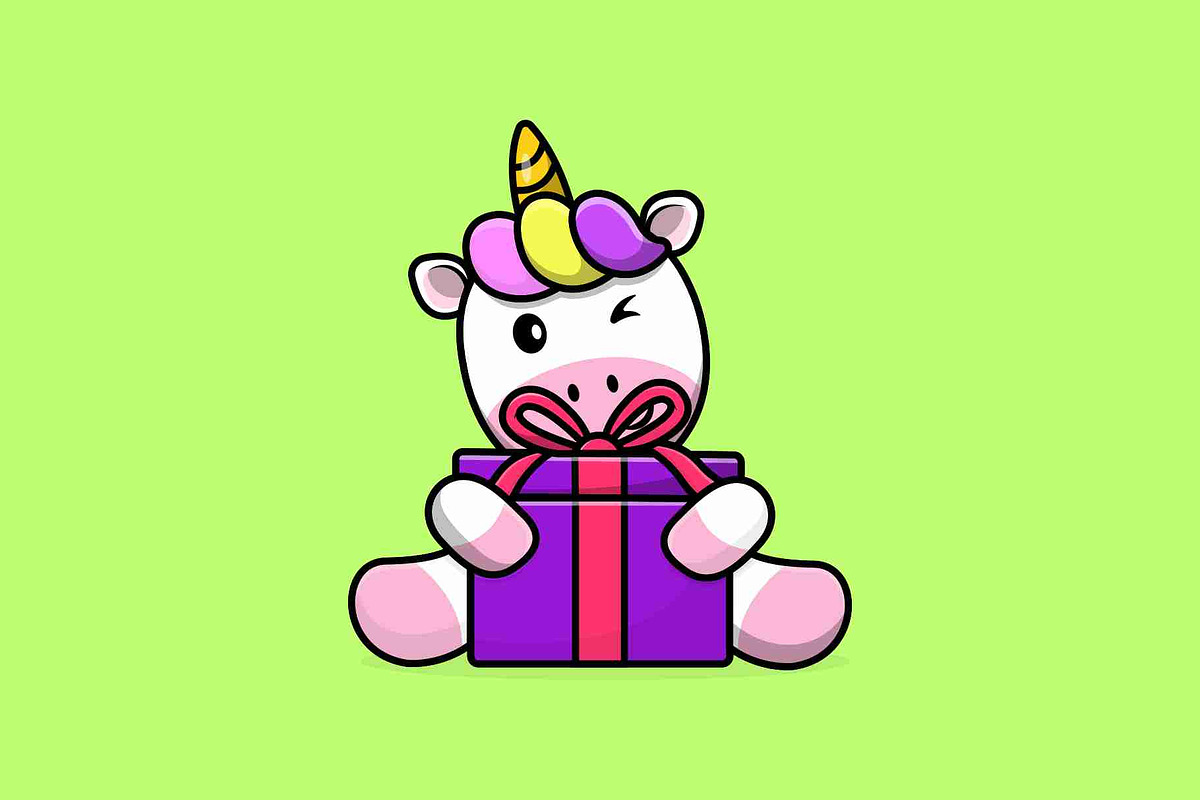 Cute Unicorn Cartoon Vector Icons, an Animal Illustration by Artstorystudio (Photo 2 of 5)
