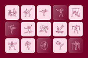 Women's Gymnastics Icons, an Outline Icon by Prosymbols (Thumbnail 6 of 6)