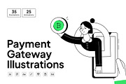Payment Gateway Illustration Bundle, a Person Illustration by Vectors Market (Thumbnail 1 of 7)