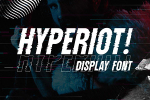 Hyperiot - Glitch Style, a Sans Serif Font by Arterfak Project