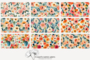 70 painterly floral seamless pattern, a Pattern Graphic by Poppy Lane Studio (Thumbnail 2 of 10)