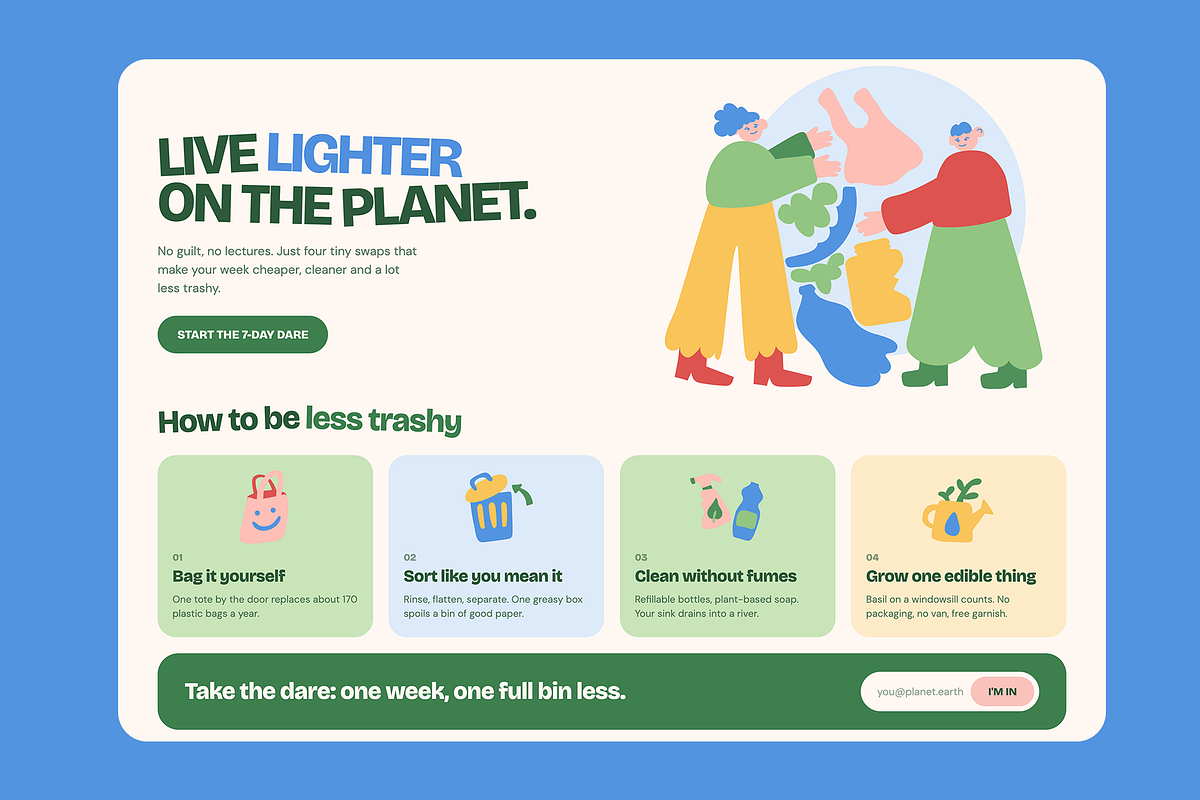 Eco-friendly Illustrations, a Person Illustration by Somewhat Brilliant (Photo 5 of 8)