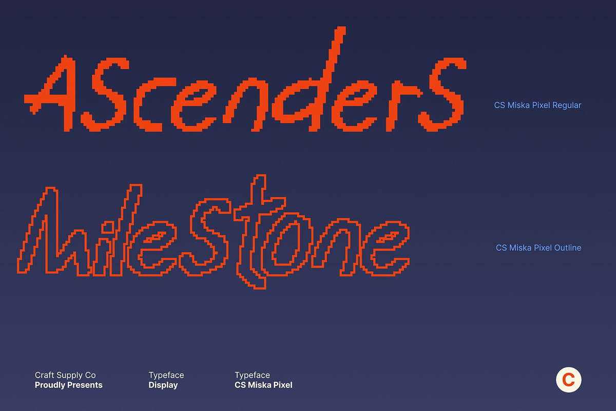 CS Miska Pixel, a Handwritten Font by Craft Supply Co. (Photo 3 of 8)