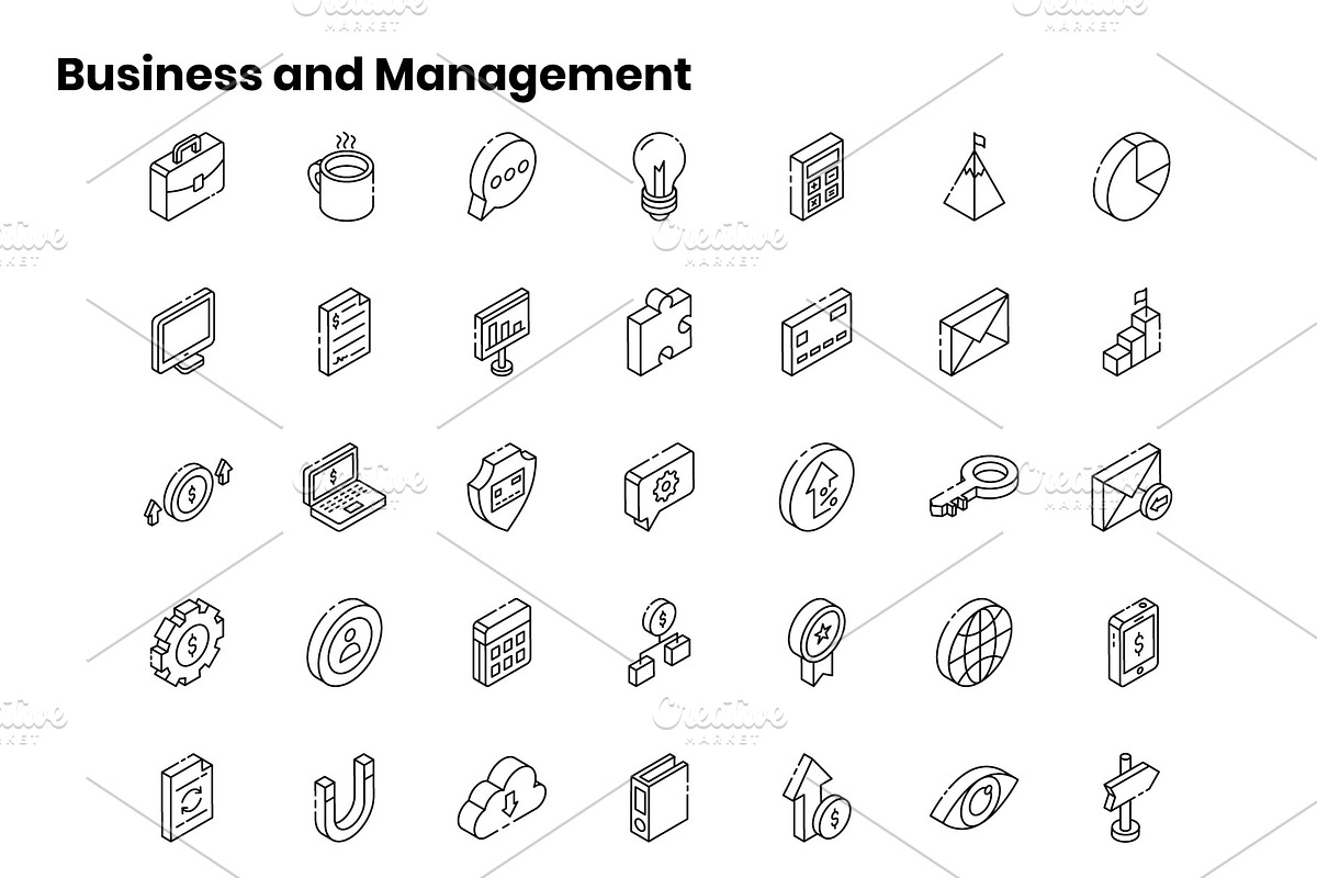 2000+ Isometric Icons Set, an Outline Icon by Brickclay (Photo 34 of 37)