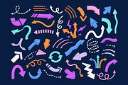 Arrows signs set + seamless patterns, an Object Illustration by PaperTrident (Thumbnail 1 of 6)