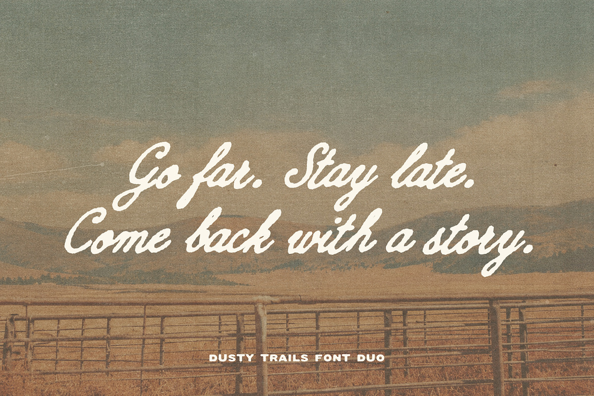Dusty Trails, a Script Font by Davide Bassu (Photo 7 of 14)