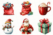 Watercolor Santa's Helper Clipart, an Illustration by OK Design (Thumbnail 5 of 5)