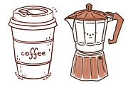 Coffee Lover PNG Clipart Bundle, a Seasonal Illustration by CitraGraphics (Thumbnail 3 of 5)