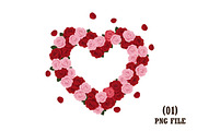 Floral Heart Shape Design, an Illustration by DreamArtGraphic (Thumbnail 1 of 6)