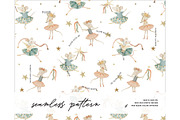 Ballet Princess Fairy Mouse pattern, a Pattern Graphic by Milatoo (Thumbnail 1 of 4)