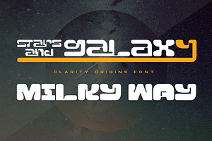 Clarity Origins - Futuristic Font