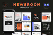 Newsroom Social Media Pack, a Social Media Template by Vynetta (Thumbnail 1 of 11)