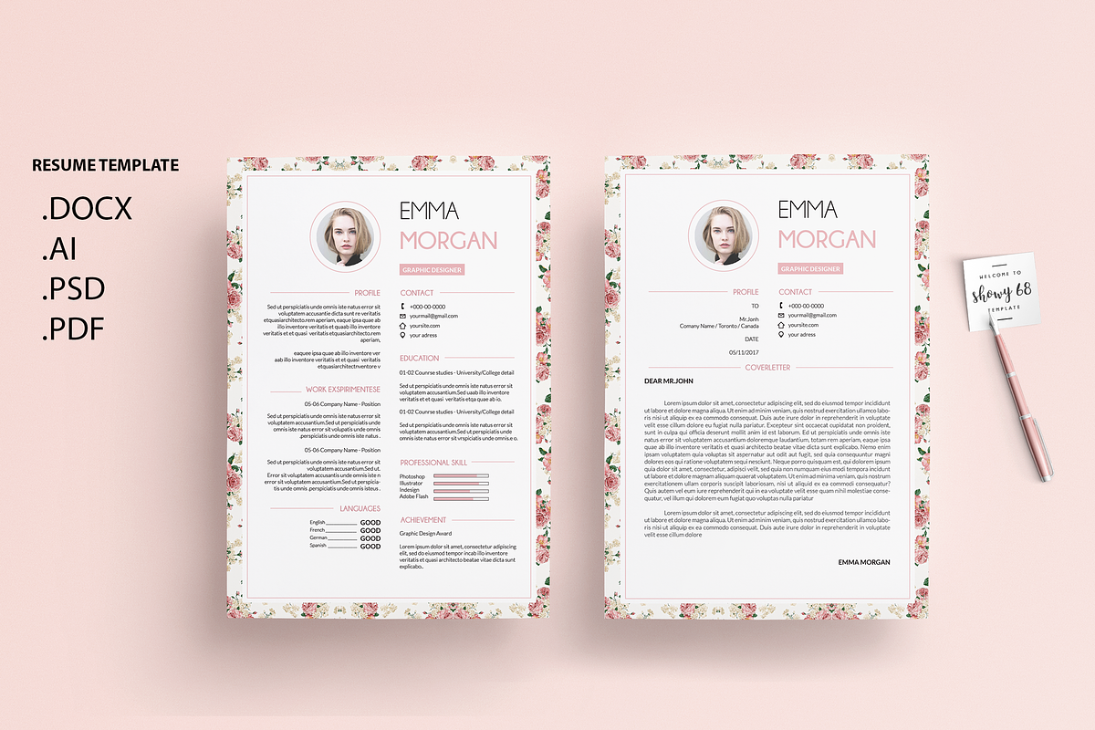 Pack Resume and Card Template / M, a Resume Template by Showy68 Template (Photo 2 of 8)