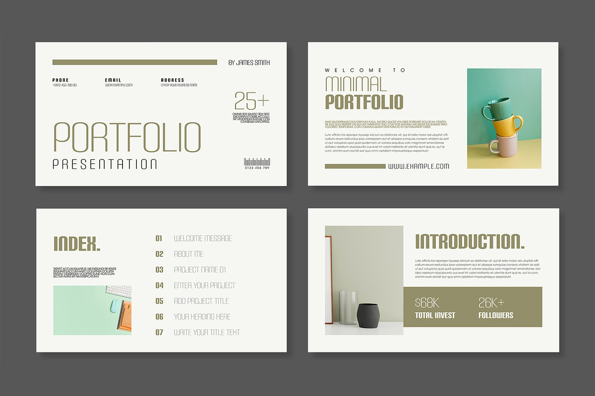 Minimalist Portfolio Presentation preview 2