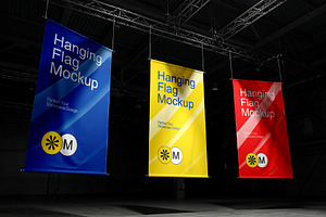 Hanging banner mockup