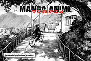 Manga and Anime Procreate Brushes, a Brush Add-On by brushapes.com (Thumbnail 8 of 12)