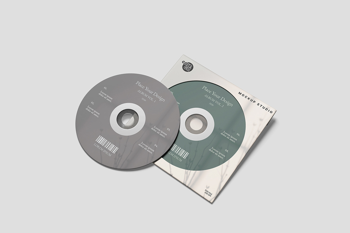 Minimalist CD Case Mockup, an Advertising Mockup by bimockup (Photo 3 of 6)