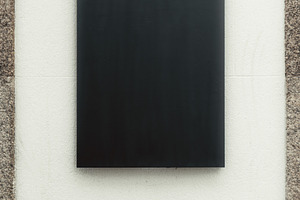 Blank black metal sign wall mock-up, an Architecture Photo by SkyNext