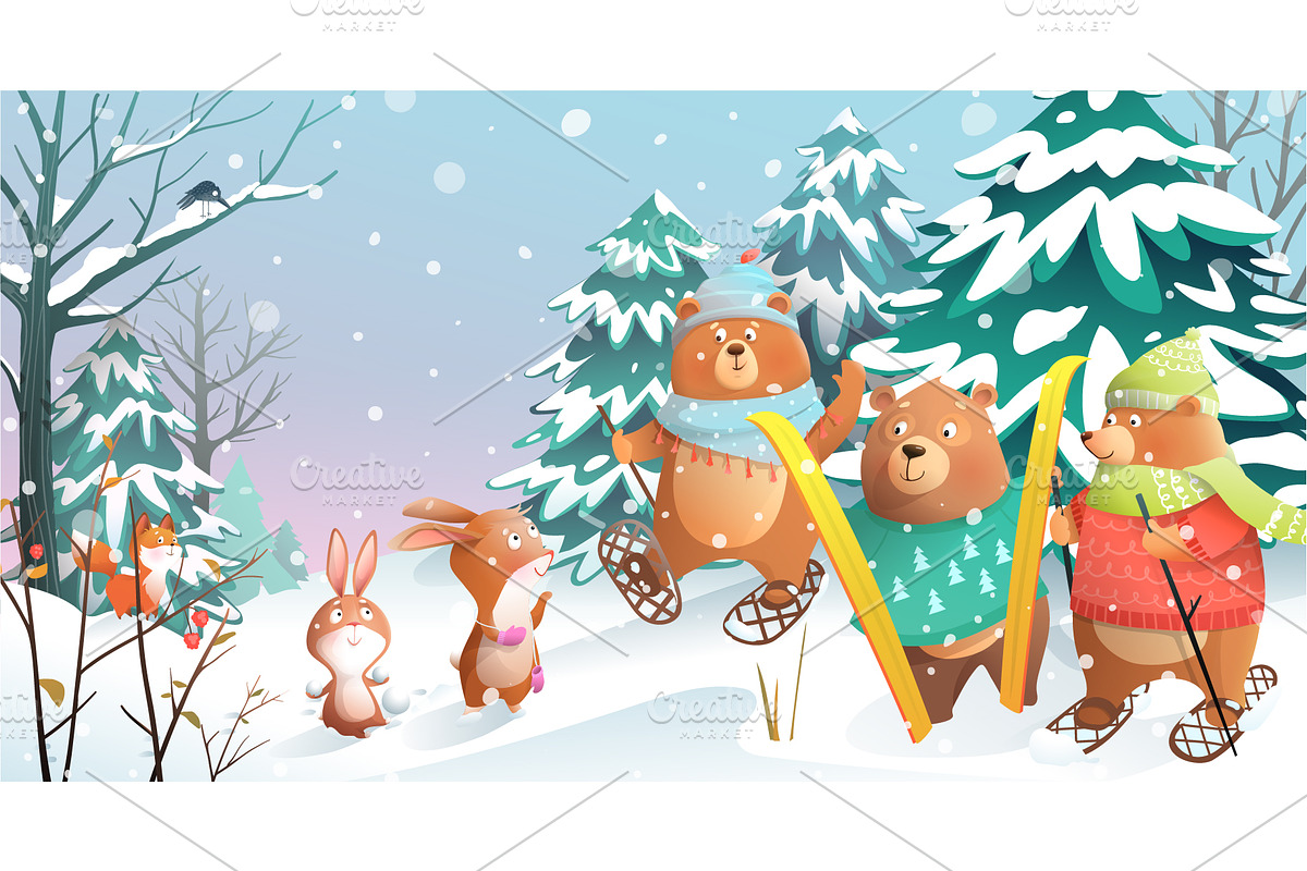 Winter Joy - Animals in Forest, an Animal Illustration by Popmarleo Shop (Photo 6 of 13)