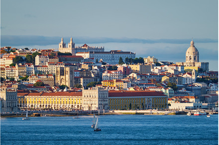 View of Lisbon view over Tagus river, a Transportation Photo by f9photos
