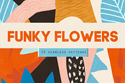Funky flowers, a Pattern Graphic by Nicetoseeya (Thumbnail 1 of 8)