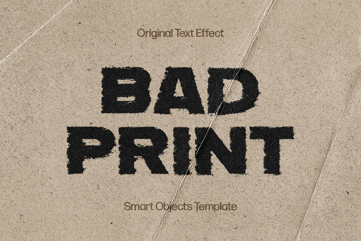 Bad Distressed Print Text Effect, a Layer Style Add-On by Design Squad