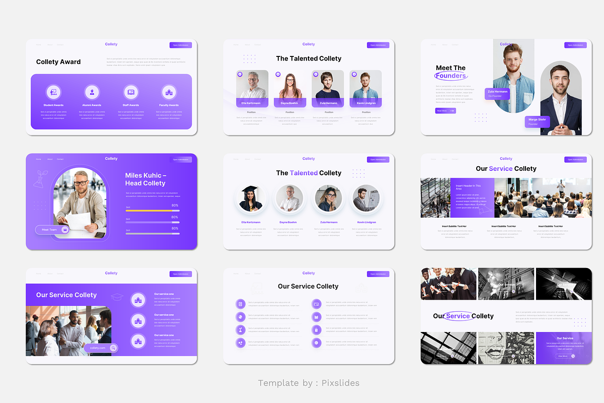 Collage University PowerPoint, a Presentation Template by Pixslides (Photo 3 of 6)