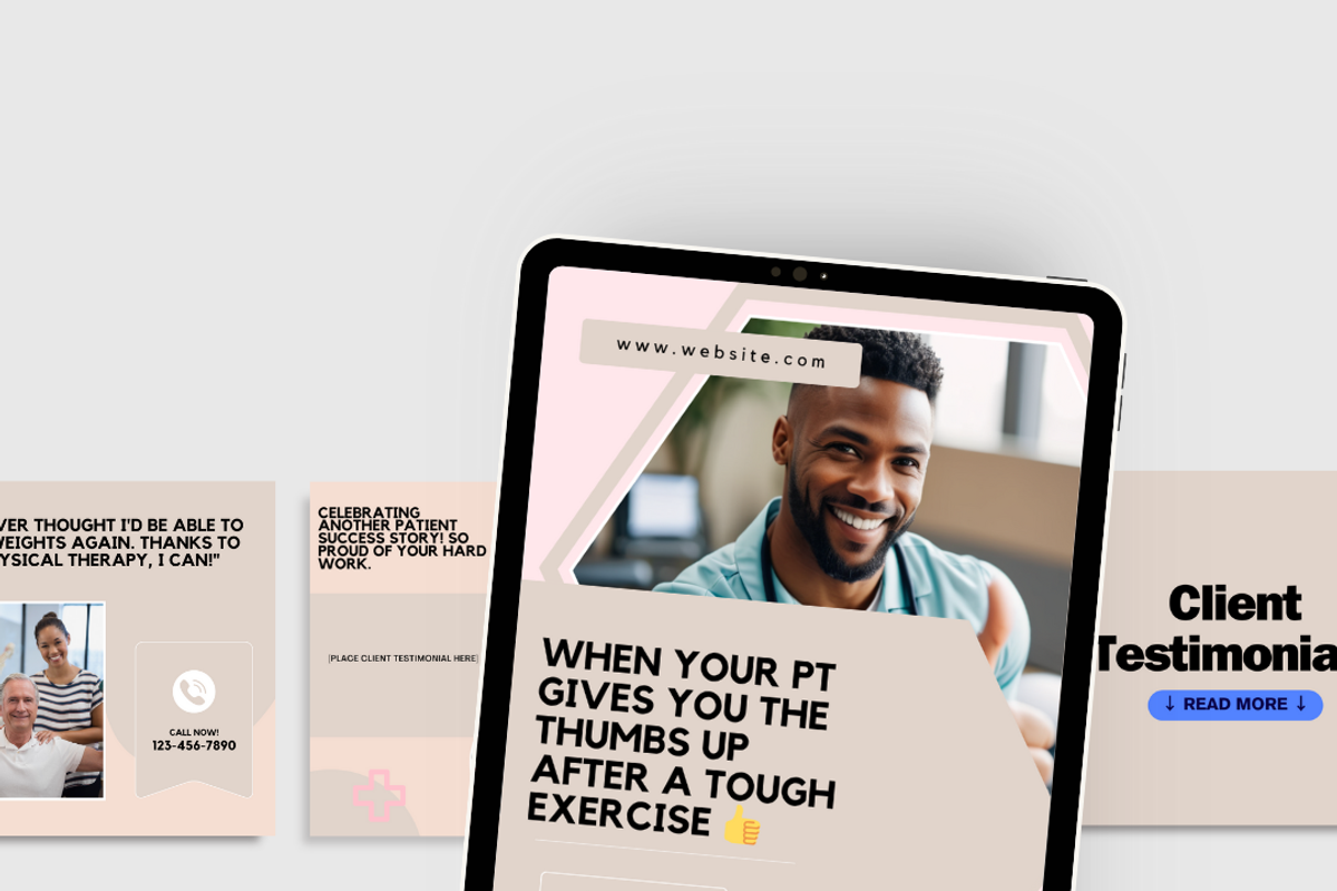 Physical Therapy Social Media Posts, a Social Media Template by Local Marketing Templates (Photo 2 of 10)