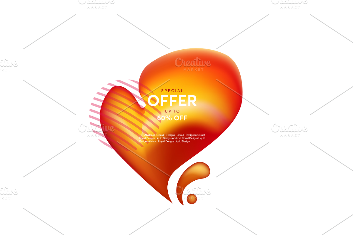 Set of Abstract liquid Fluid shape, a Poster Template by Lucky Creative (Photo 6 of 10)