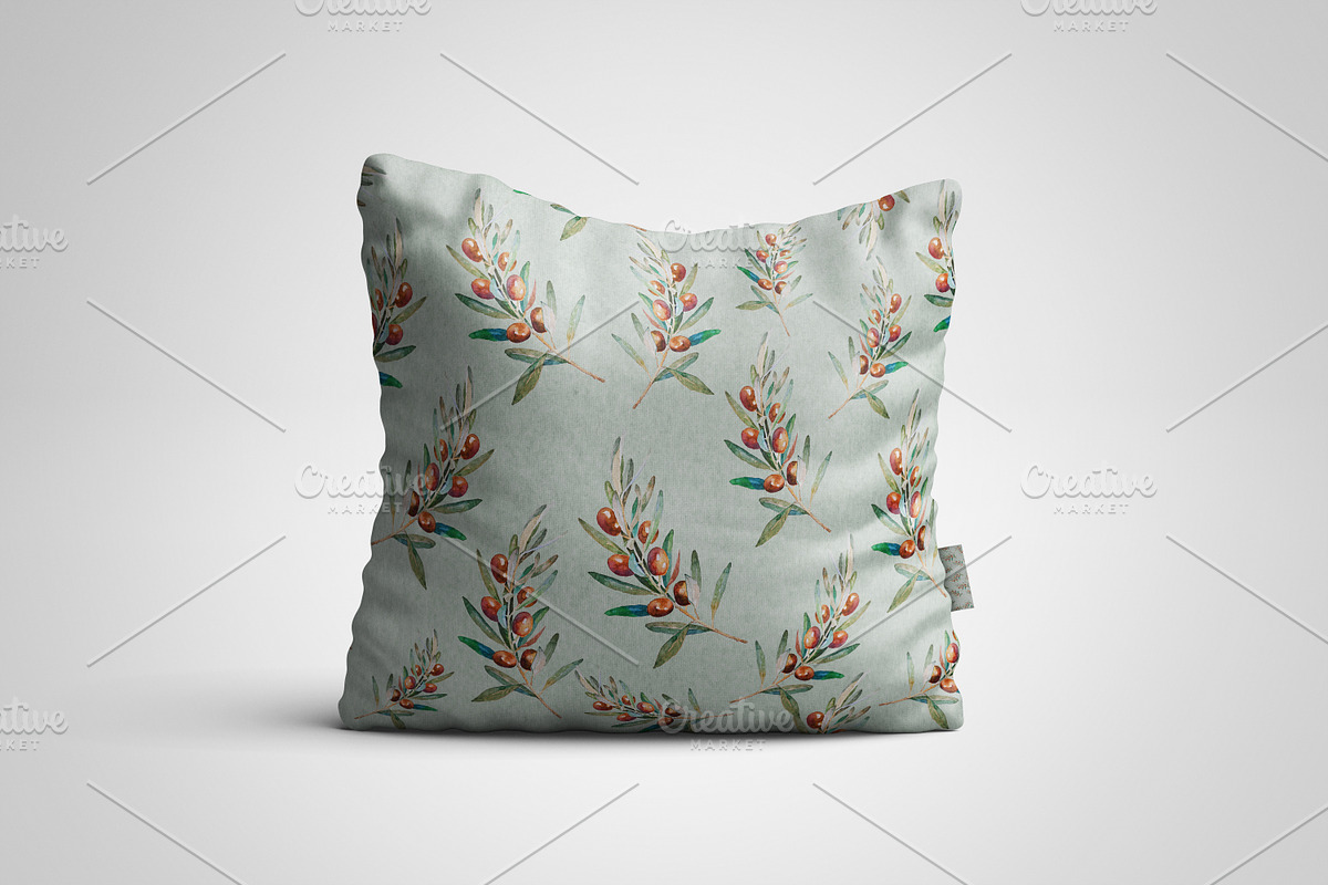 OLIVE Watercolor Clip Art, an Illustration by Alim Yakubov (Photo 5 of 6)