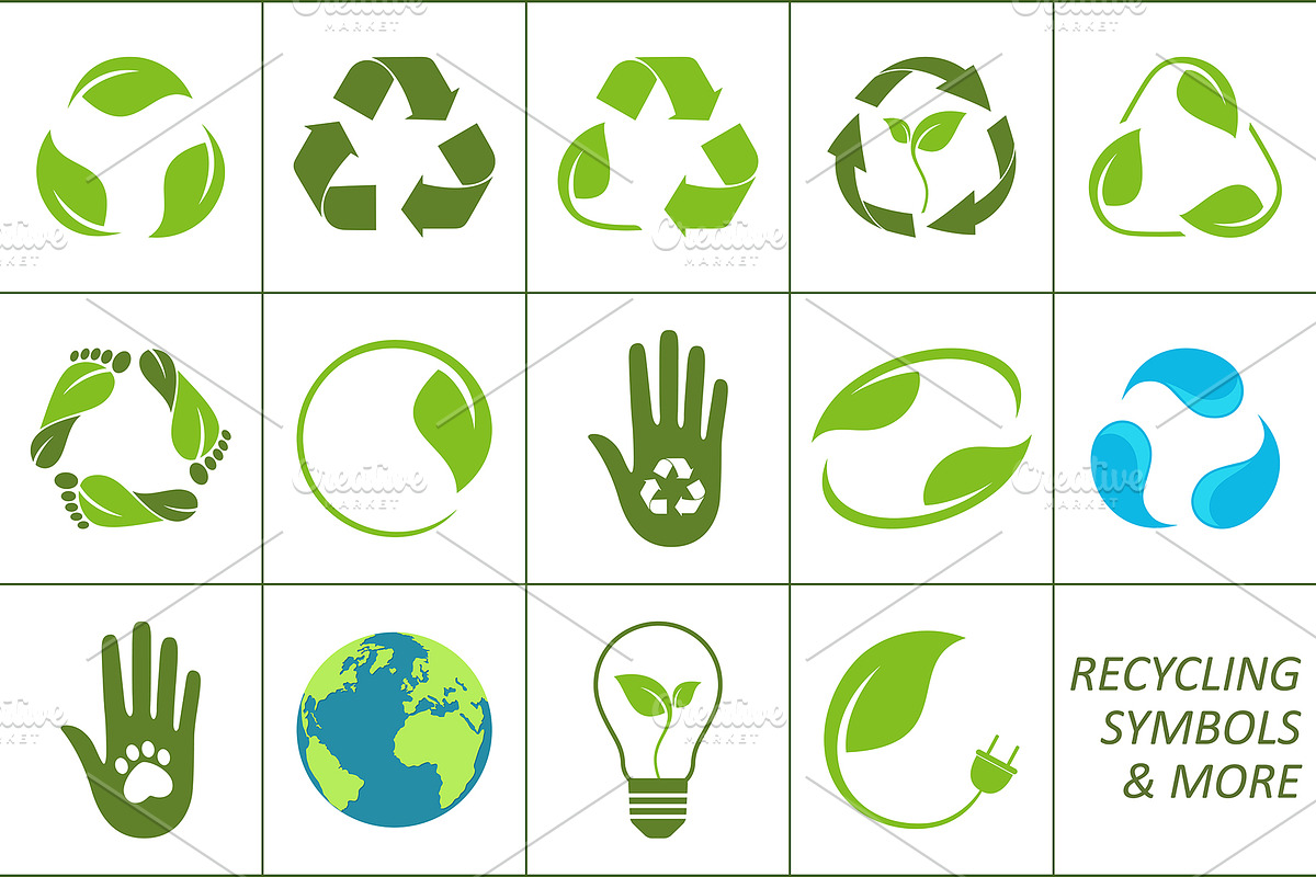 Eco friendly & Nature elements set, a Graphic by InkySplash (Photo 3 of 10)