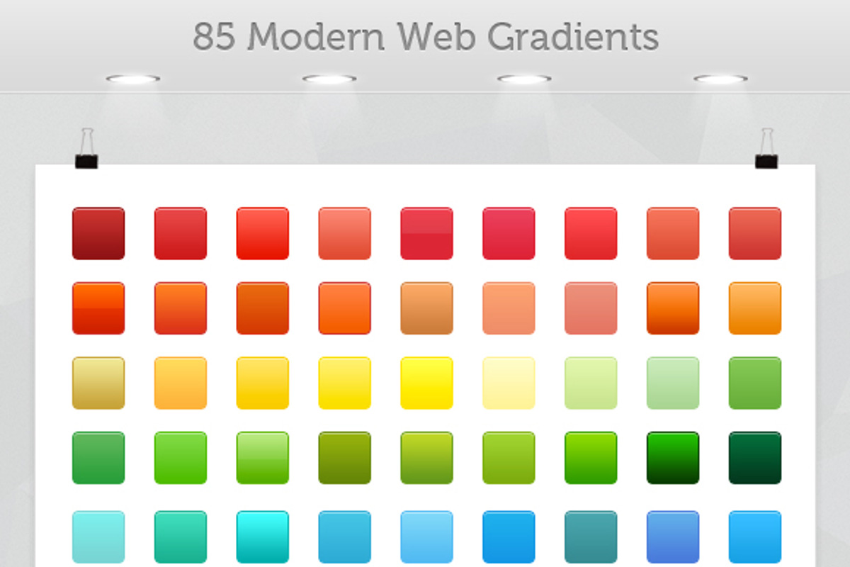 85 Modern Photoshop Gradients, a Gradient Add-On by Punct Supply (Photo 1 of 2)